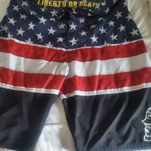 Men's American Flag Metal Mulisha shorts